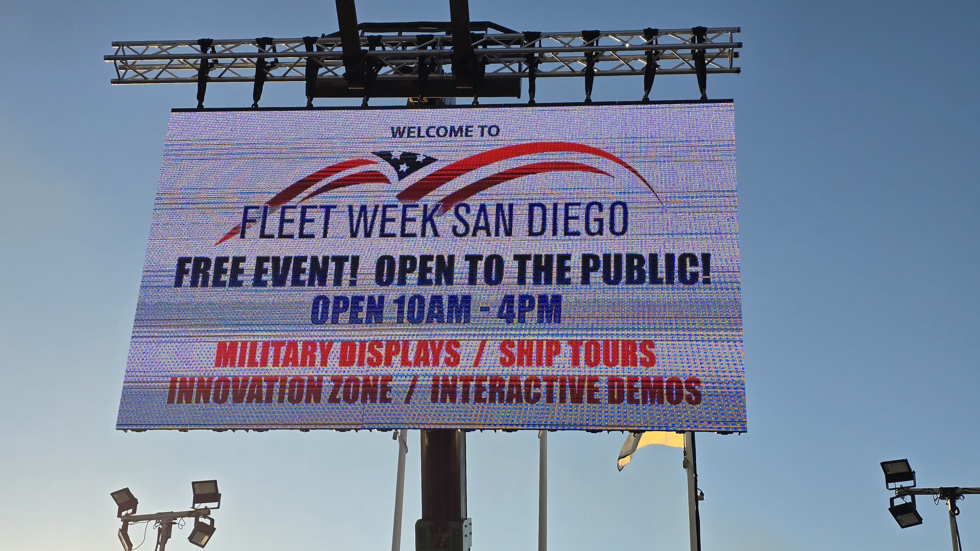 Fleet Week San Diego event signage