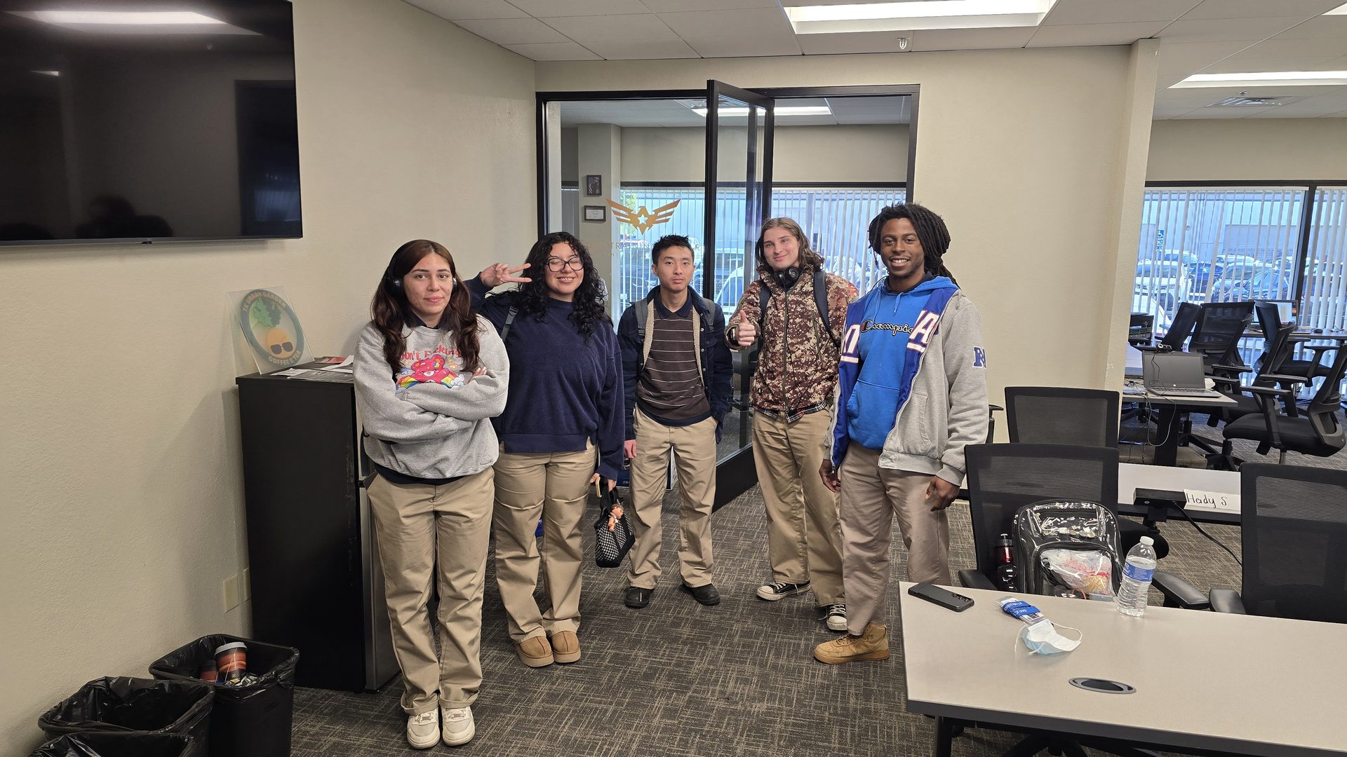 Group of Job Corps students at the DoD Training Center office