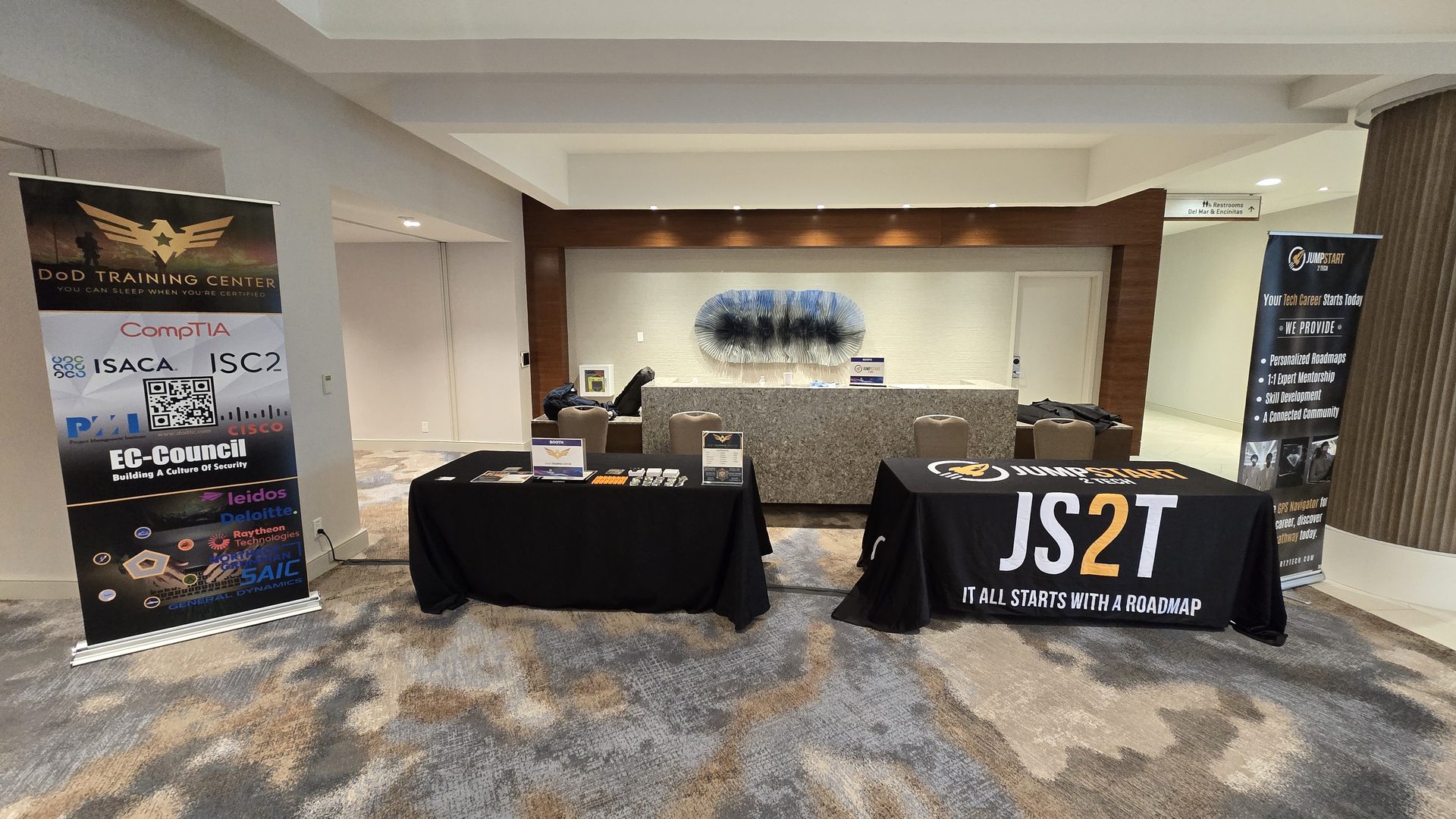 JS2T JumpStart Your Tech Career mentorship program signage