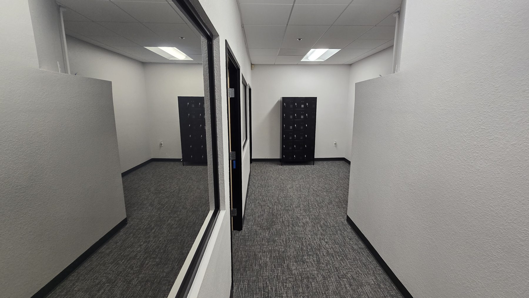 Secure lockers for storing personal belongings during testing