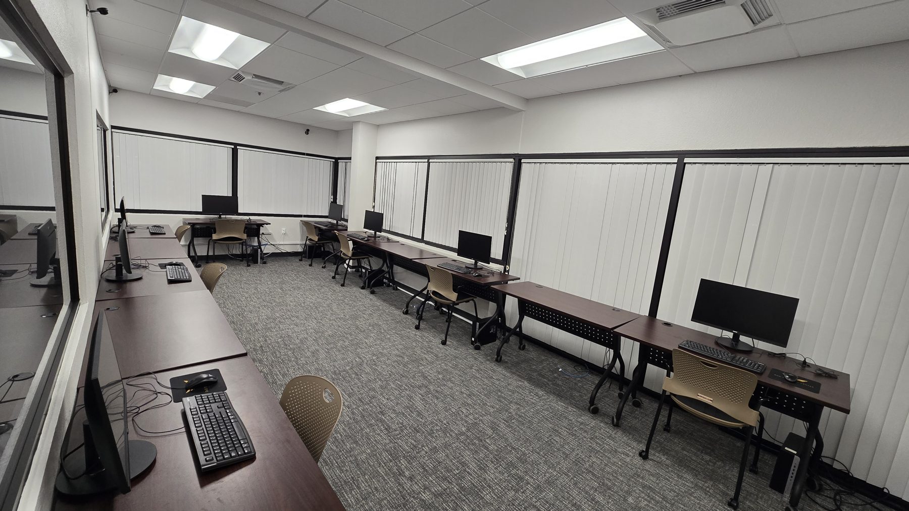 pearson vue testing room front Pearson VUE proctor-monitored testing stations at DoD Training Center San Diego